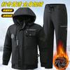 Work Uniforms, Warm Camouflage, Workshop Labor Protection Uniforms, Men's Workwear, Fleece-lined and Thickened Labor Protection Uniforms