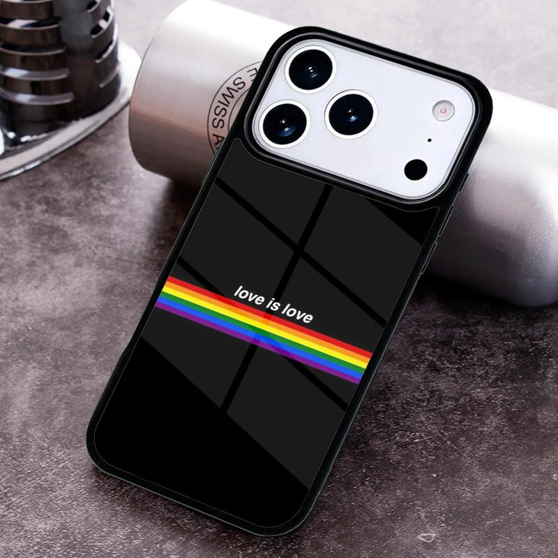 Rainbow Pride Phone Case for iPhone 17 16 15 Pro Max Air 14 13 12 11 Plus Shockproof Capa Cover