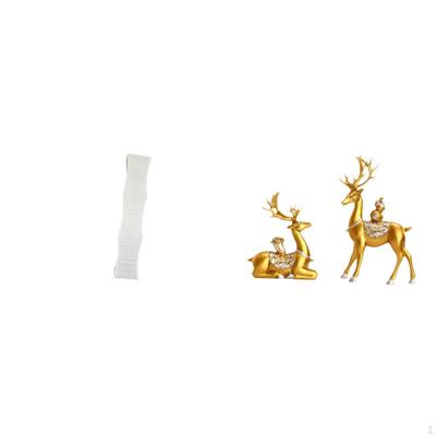 Living Room Paper Floor Lamp Shade with Standing Light Cover And Decorative Deer Figurines