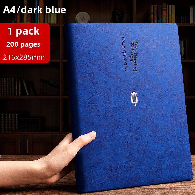 

Деловой блокнот из утолщенной овчины с индивидуальным логотипом — доступен в форматах A4, A5, B5, с горизонтальными линиями.