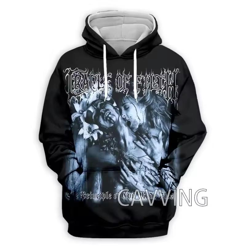 

Модні чоловічі 3D-принт Cradle Filth Толстовки з капюшоном Толстовка Harajuku Толстовка Толстовка Топи Одяг L