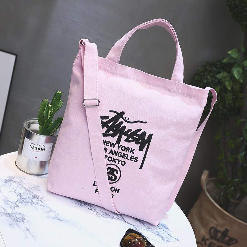 

Mori women s canvas bag, new student fresh girl portable messenger women s bag, large-capacity messenger shopping bag розовый