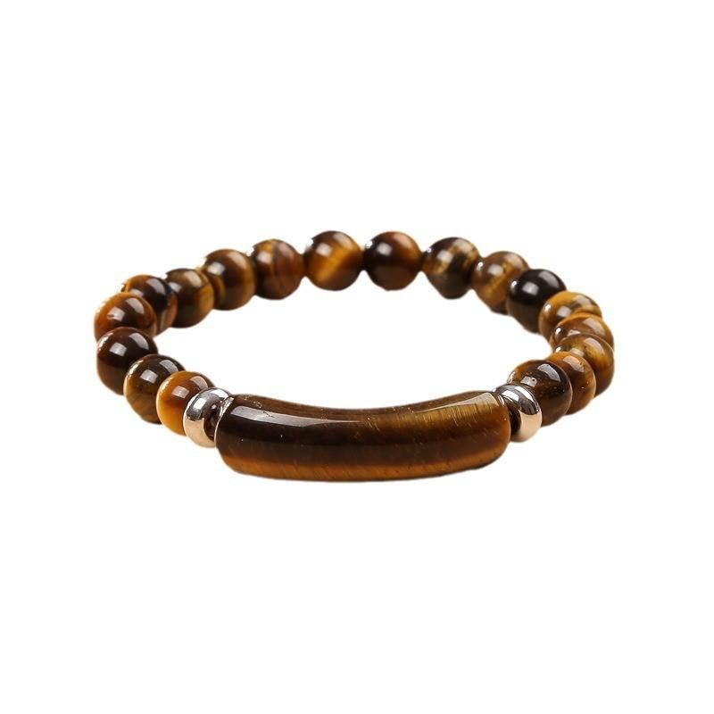 Braccialetto con Perline di Cristallo di Agata Geometrica con Design Artigianale per Accessorio Moda Unisex