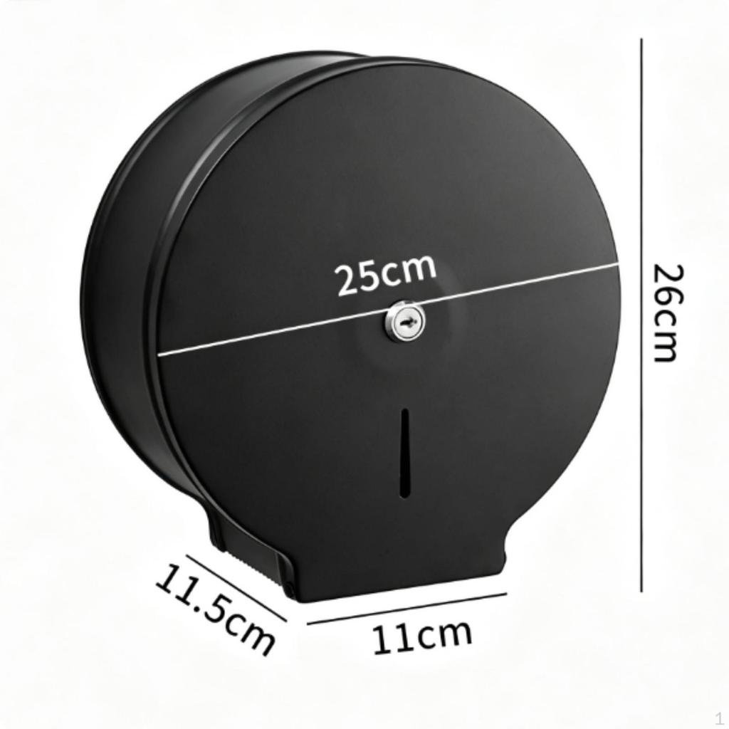 Toilet Paper Dispenser Stainless Steel WallMounted Lockable Roll Holder for