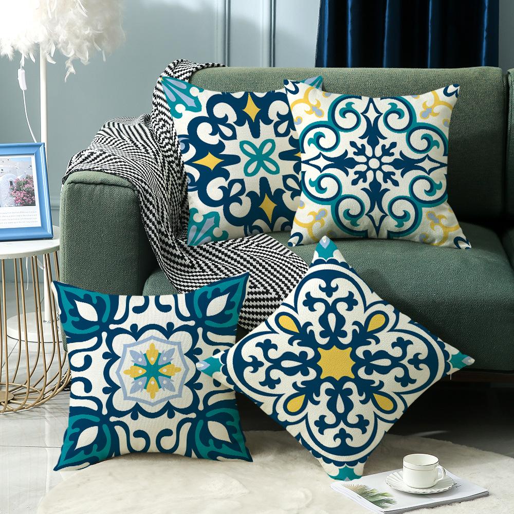 New Bohemian Throw Pillow Mandala Sofa Cushion Office Linen Throw Pillow Cover