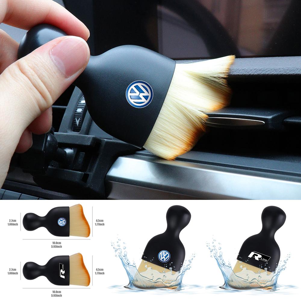 For Volkswagen VW Rline Golf 8 Polo Passat Touran R32 Touareg Jetta MK4 Car Gap Dust Removal Brush Dashboard Cleaner Fluff Brush QE5