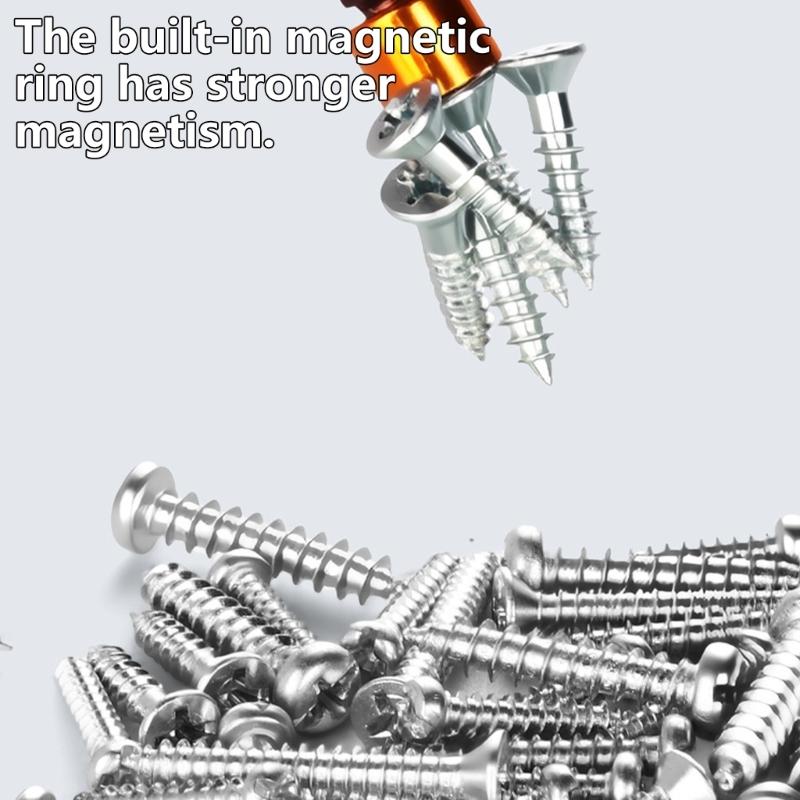 Hardness 65mm Screwdriver Bit Double Crossing Head Hexagonal Handle Electric Screwdriver with Magnetic Screwdriver Set