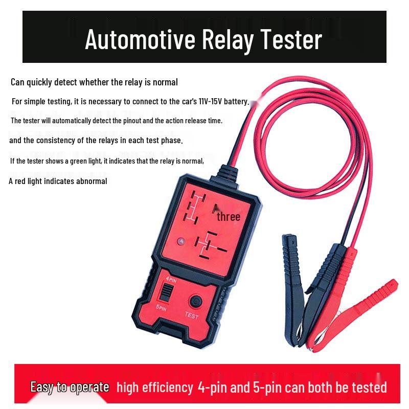 12V Car Relay Tester for Four-Pin & Five-Pin Relays - Diagnostic Tool Relay Tester