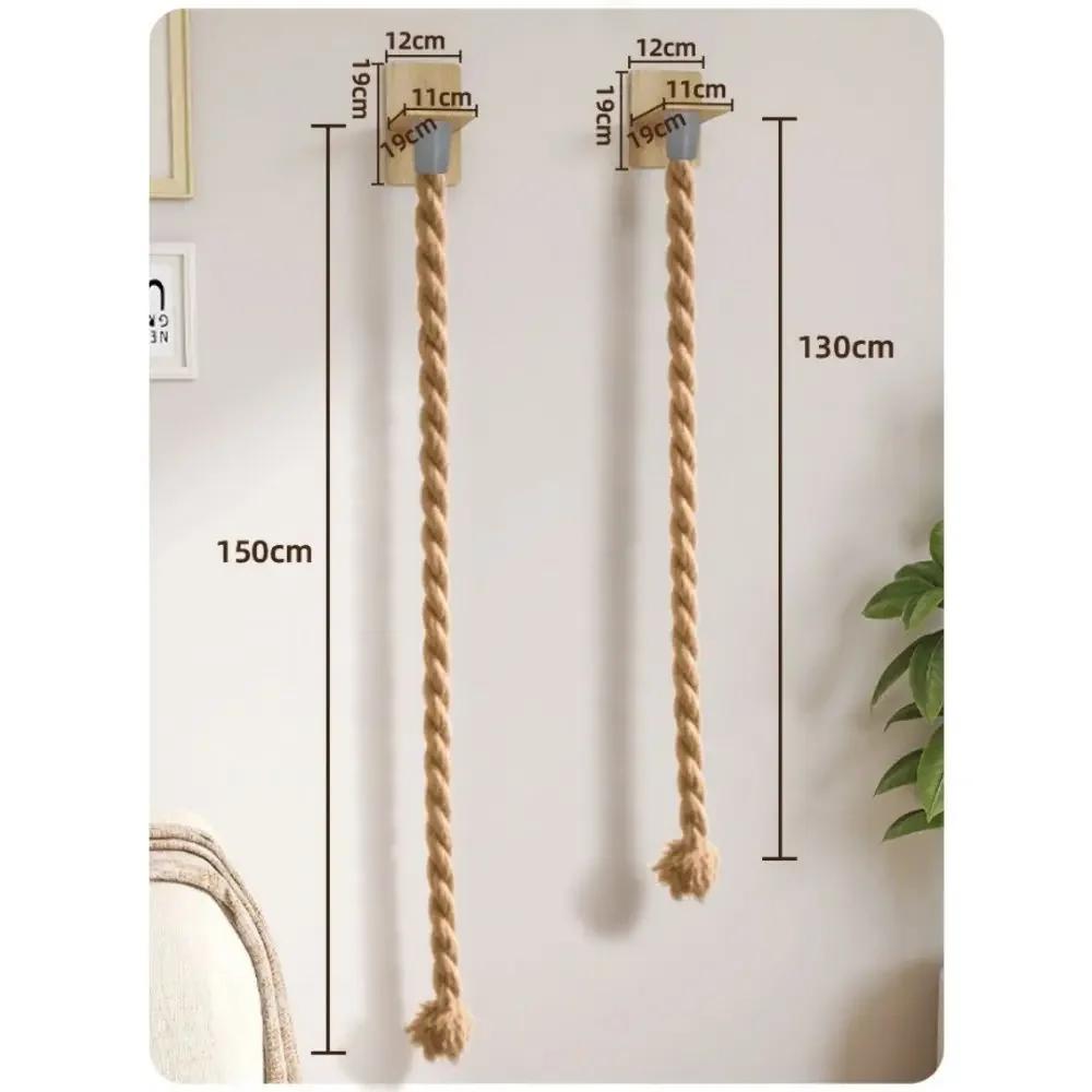 Sisal-Seil Katzenkletterregal Interaktiver Mehrstufiger Kratzbaum Seil Langlebig Wandmontiertes Haustier-Kletterseil Baum