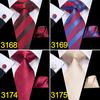 Hi-Tie Business Formal Striped Tie Jacquard Woven Silk Necktie Handkerchief Cufflinks Set for Men