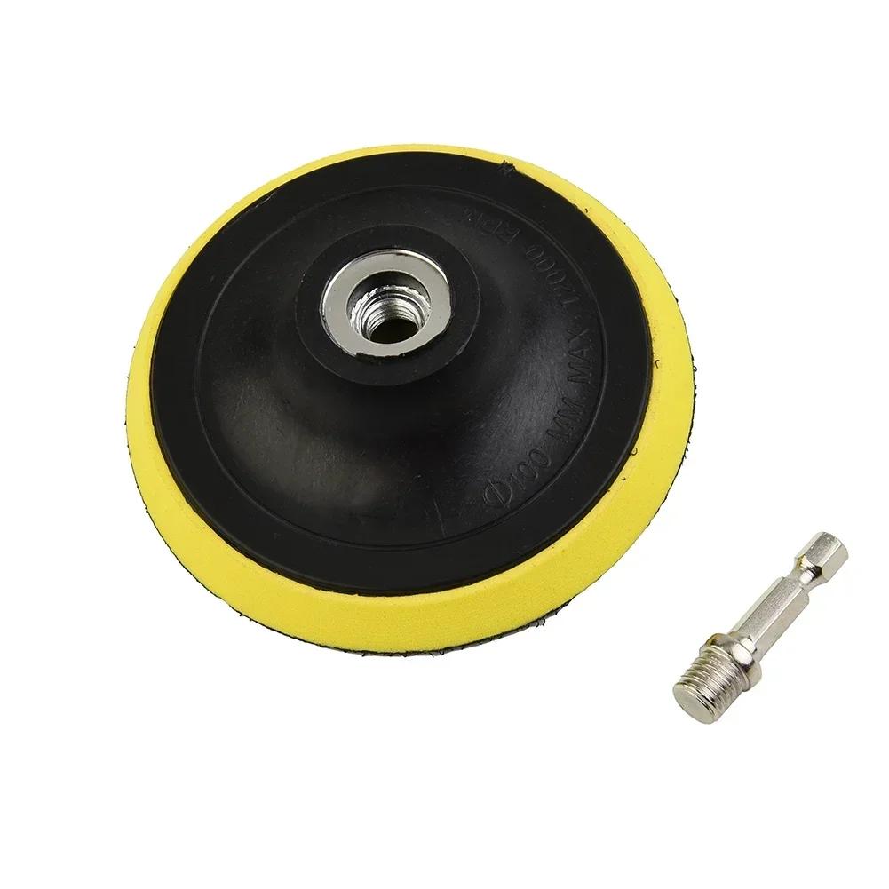 Sanding Pad With M10/M14 Drill Adapter 3/4/5/6/7in For Buffing Cleaning Metal Glass Ceramic Grinders Polishing Power Tool Part