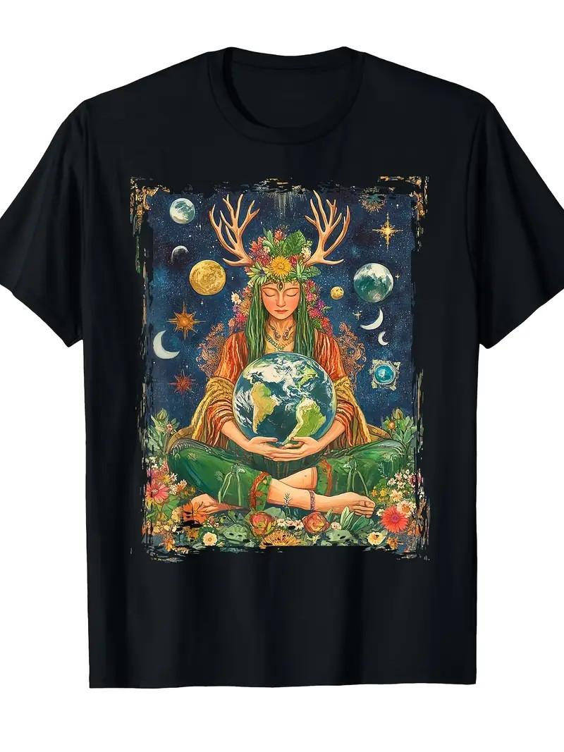 Gaia Greek Goddess Pagan Mother Earth Day T-Shirt - Women s & Men s Vintage Eco 2XL