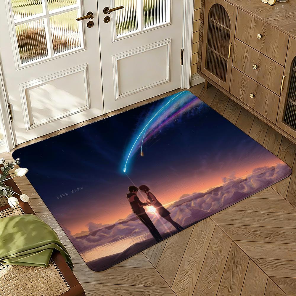 Your Name Floor Mat Soft Thickened Absorbent Non-Slip Bedroom Living Room Door Mat Home Decor Flannel Rugs