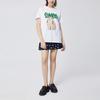 Ganni Rabbit Pattern Round Neck T-Shirt Women tops White T2778151