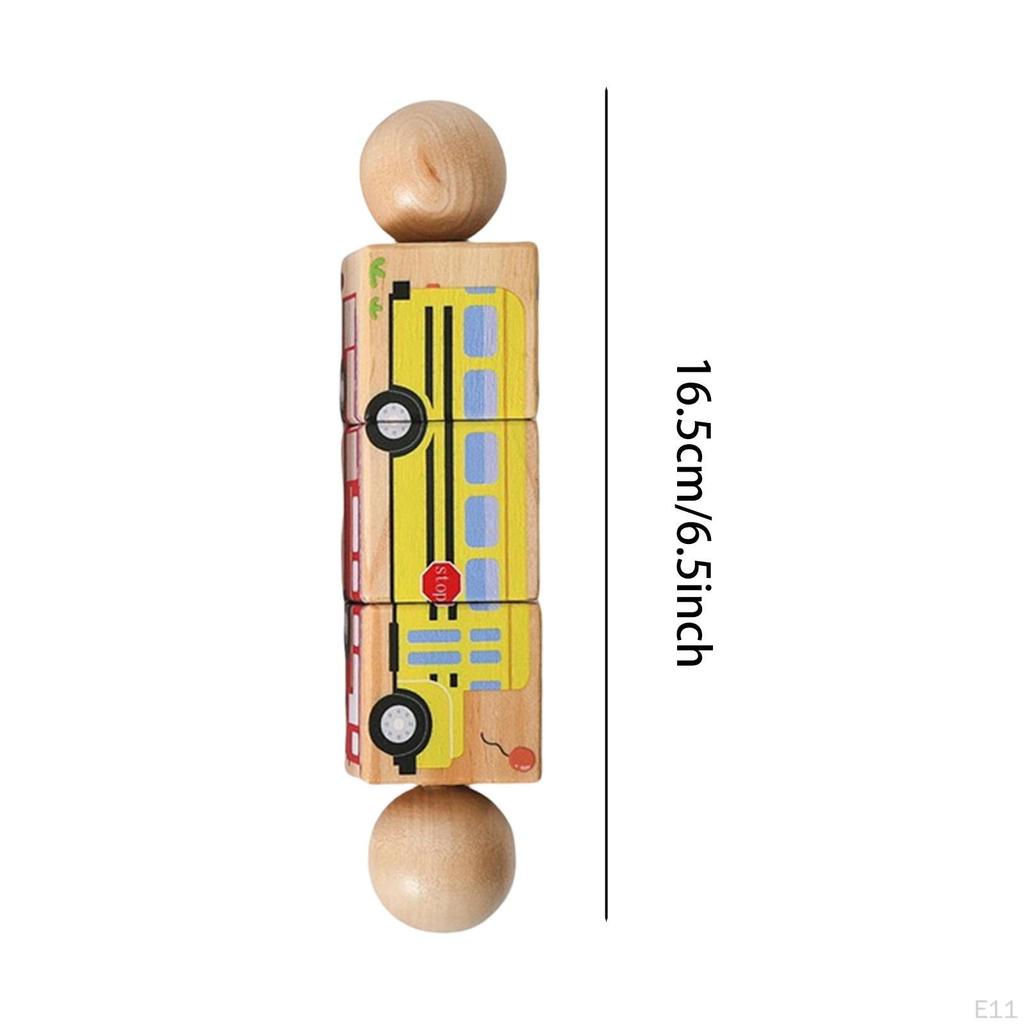 Toy Boys Girls Develop Strategic Thinking Recognition Play Early Learning Puzzle Game Rotating Block