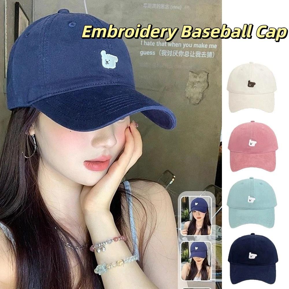 Korean Puppy Embroidery Cap Cotton Snapback Hat Fashion Men Women Baseball Cap  Unisex