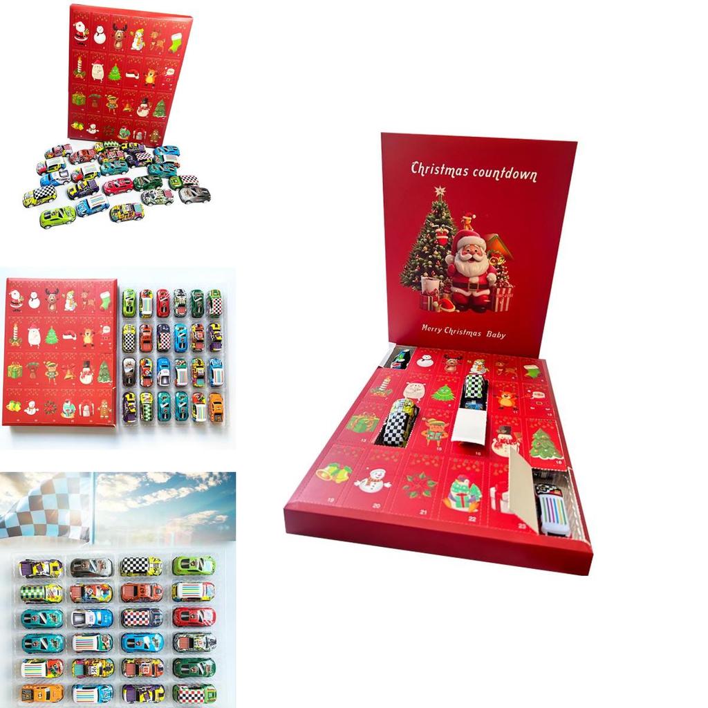 Christmas Countdown Calendar Surprise Racing Blind Box Children Toys For Kids And Adults