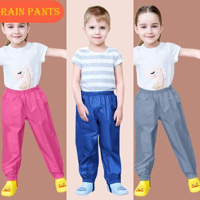 Yürüyor Çocuk Erkek Kız Yağmur Pantolon Rüzgar Geçirmez Su Geçirmez Çamur Pantolon Giysileri