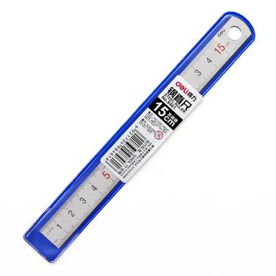 Deli 1pcs Metal Ruler 15cm 20cm 30cm Stainless Steel Straight Ruler Measuring Scale Ruler Art Accessories Office School Supplies