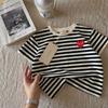 Kids Summer Lightweight Cotton Short Sleeve T-Shirt Breathable Striped Top for Boys and Girls