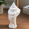 Spiral Shell Statue White Conch Figurine, 3D Printed Nautical Coastal Tabletop Ornament Ocean Theme for Living Room, TV Stand, Bookcase Shelf, Cabinet