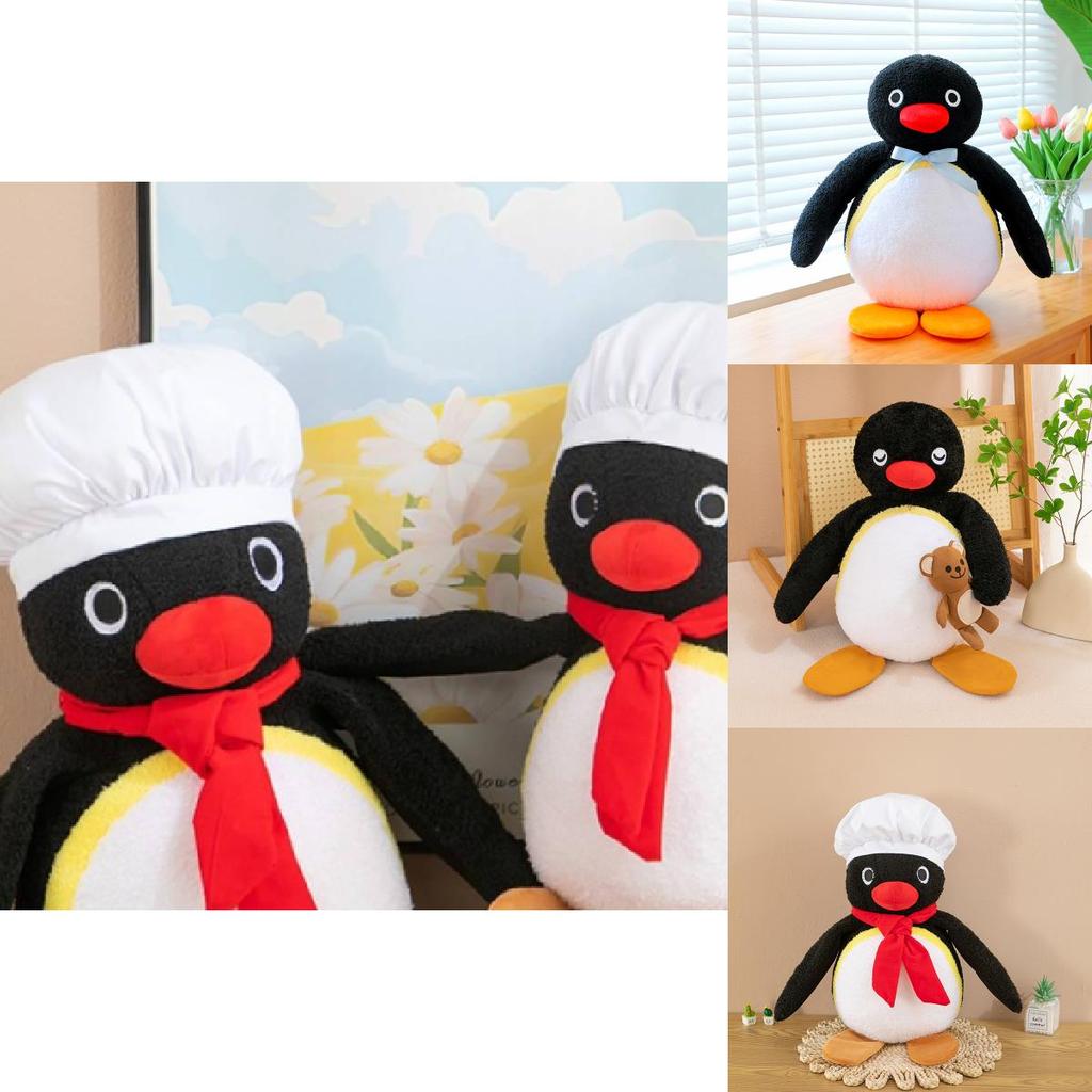 Adorable Pingu Chef Penguin Plush Toy Soft And Cute Penguin Stuffed Animal For Kids