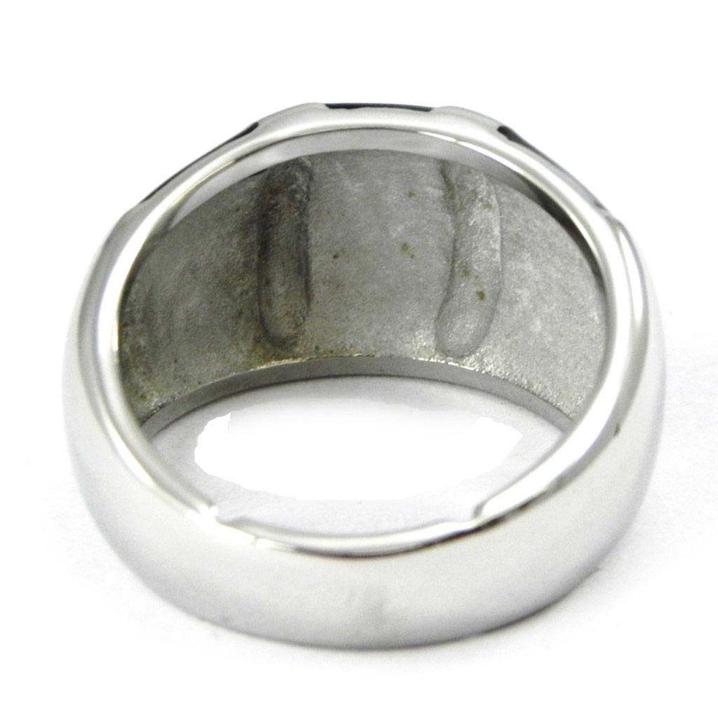 Steel Ring 'Chorégraphie' Black Silver