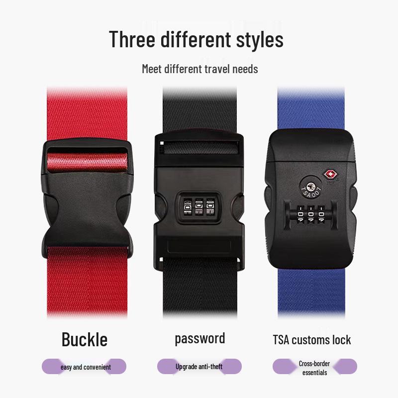 Secure Polypropylene TSA Lock Luggage Strap with Buckle for Cross-Border Travel