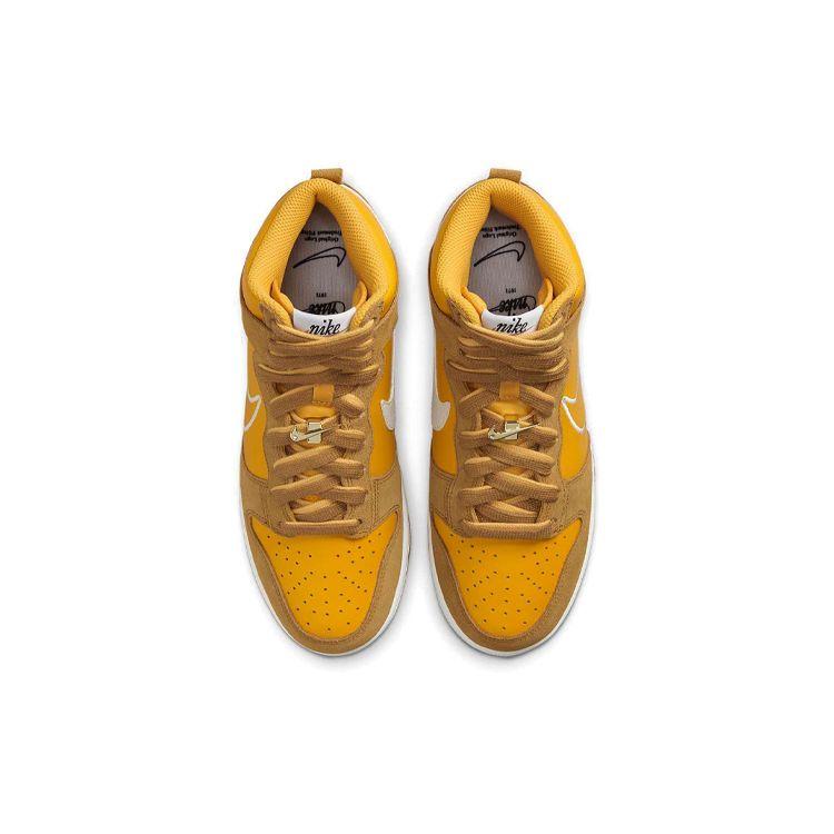 Nike  Dunk High SE First Use Pack - University Gold Women Sneakers White Light-Gum-Brown DH6758-700