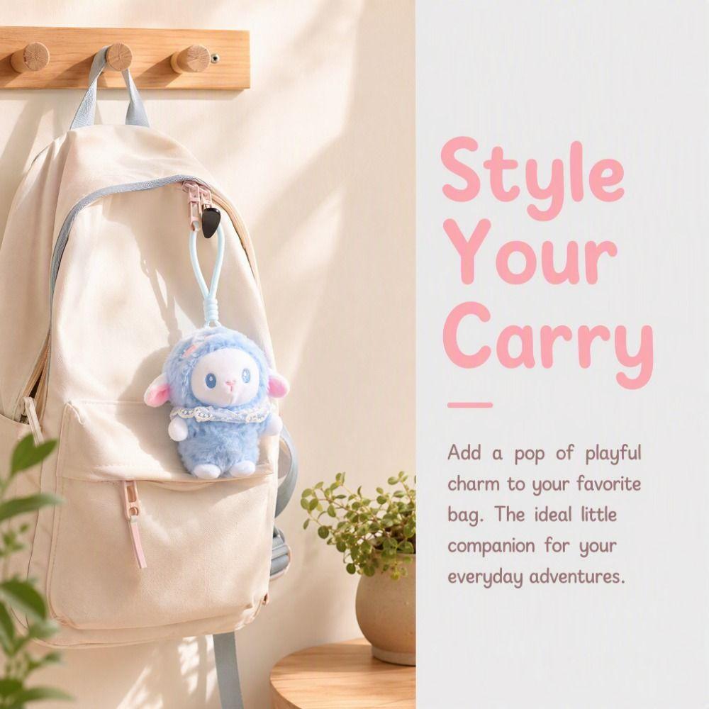 Cute Sheep Plush Keychain Soft Sheep Pendant Bag Accessories Kids Gifts
