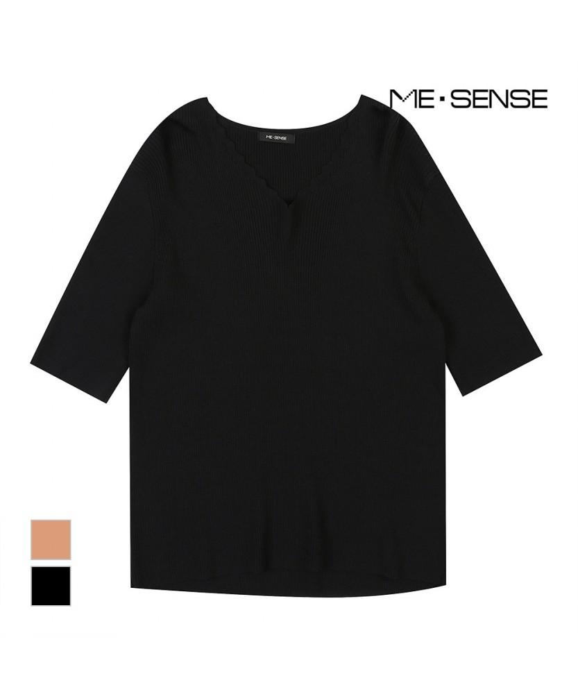 MESENSE Wavy Neck Slim Knit_Mb35Knmd13Z