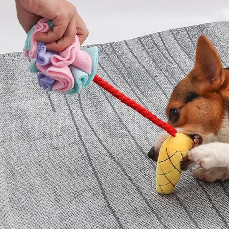 Dog Ice Cream Puzzle Toy Ice Cream Cone Shape Snuffle Toy For Dogs Funny Food Plush Toy Portable Pet Supplies For Small Medium