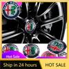 Car Stickers For Alfa Romeo 4pcs/set 56mm Car Wheel Center Hub Stickers 60mm Car Wheel Center Hub Caps Auto Decoration Accessori
