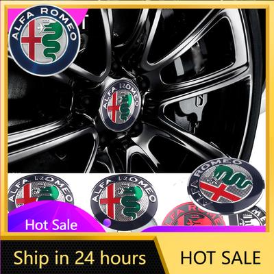 Car Stickers For Alfa Romeo 4pcs/set 56mm Car Wheel Center Hub Stickers 60mm Car Wheel Center Hub Caps Auto Decoration Accessori