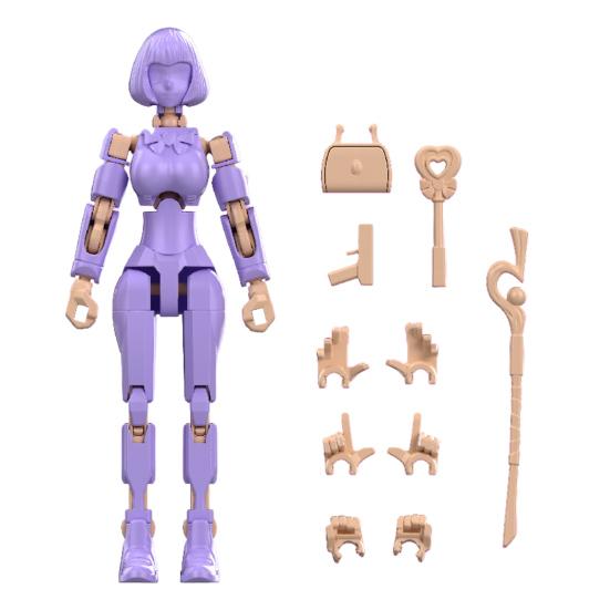 

Фигурка робота-волшебницы с аксессуарами, подвижные суставы, модель робота, игрушка, шарнирная фигурка-манекен, украшение для дома/офиса A