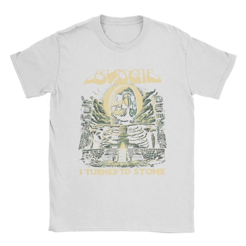 Budgie I Turned To Stone T Shirt Men Pure Cotton Novelty T-Shirt Crewneck Tees Short Sleeve Tops New Arrival
