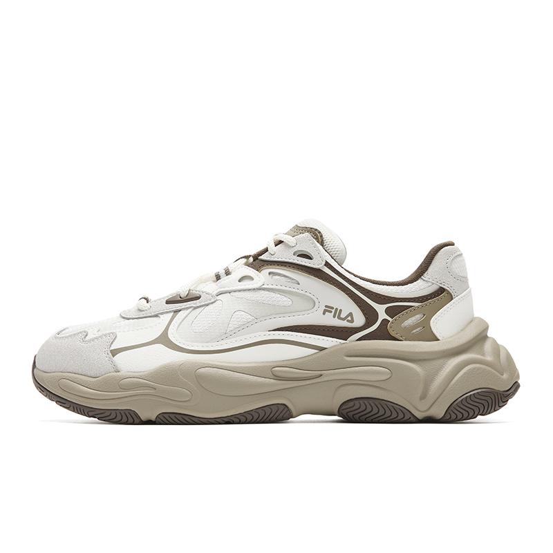 

New FILA MARS 4 Cushioning Abrasion Resistant Lightweight Low top Casual Shoes Men s White Brown F12M542103FCW 44