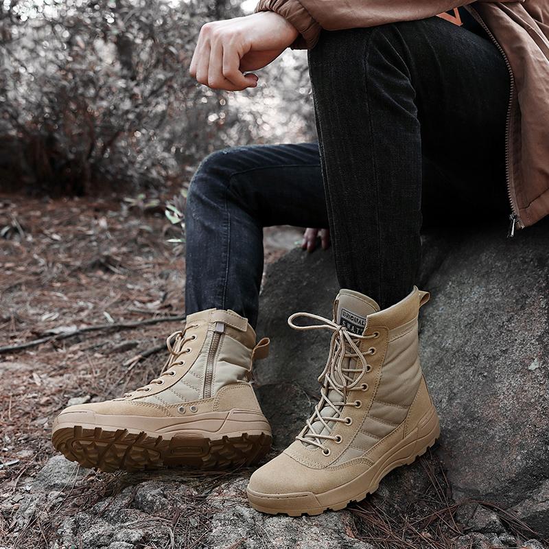 Taktické boty Sandbox Unisex Outdoor Turistika Camping Desert Vysoké tréninkové boty pro muže Kovbojské boty Pracovní boty pro muže