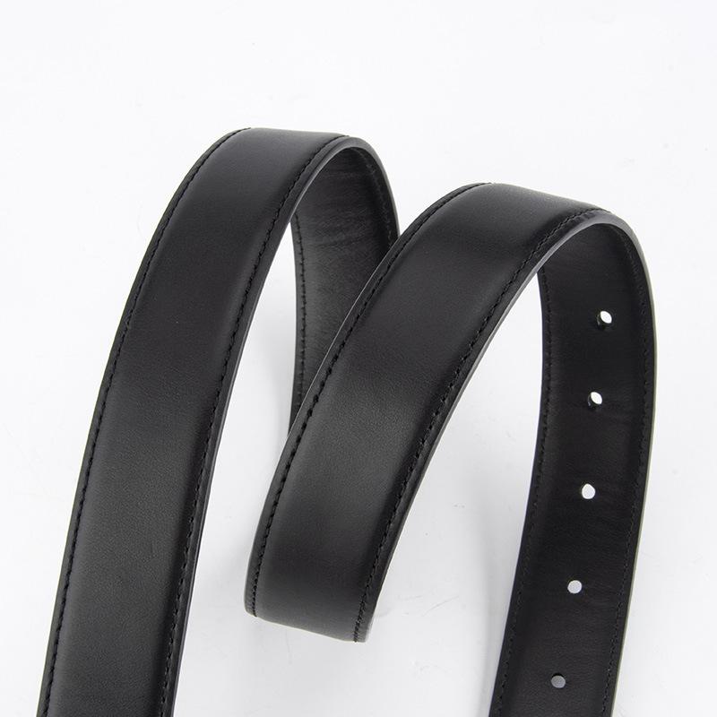 Women'S First Layer Cowhide Leather Belt Simple Belt Decorative Trousers Jeans Belt