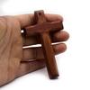 5pcs Wood Cross Pendant Charm Hangable Charm Ornament Decoration Crafts for Home Church Praying Meditation Charm Gift