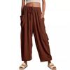 Summer Elastic Waist Nine Point Casual Pants