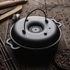 Roasting Pan Iron Sweet Potato Roaster with Lid Carbon Steel Roaster Pot for Kitchen Sweet Potato Corn BBQ Vegetables Meals