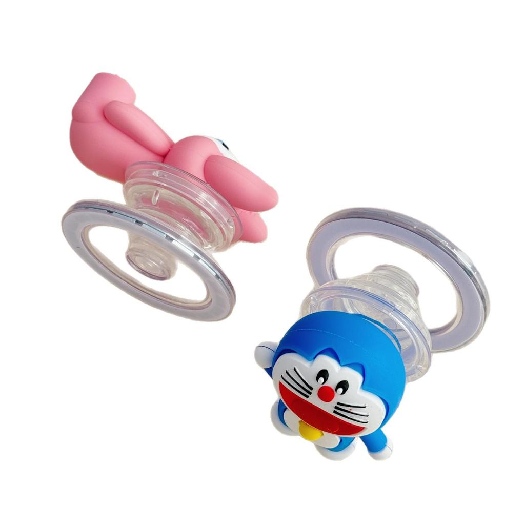 Cartoon Magnetic Retractable Phone Holder: Cute Airbag & Rotating Design for Lazy Desktop Use