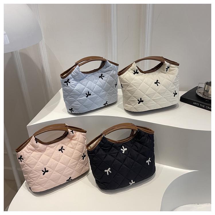 Koreaanse Ruit Herfst/Winter Handtas - High-End Geborduurde Kleine Tote