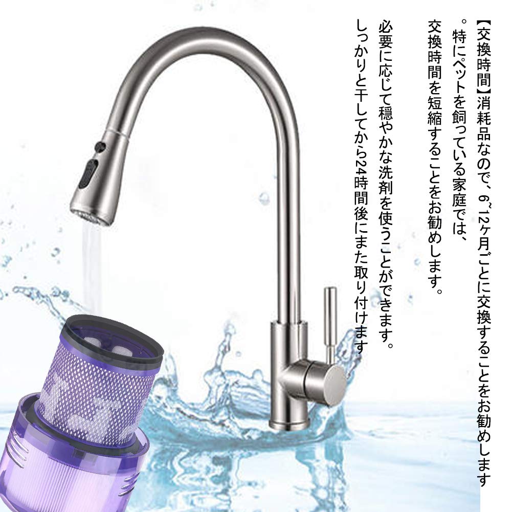 AIOGOO Waschbare Staubsaugerfilter für V11 Set mit 2 Stück Serie,