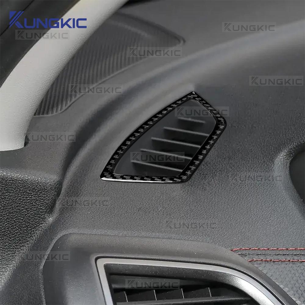 For Subaru Forester 2019 2020 2021 2022 2023 2024 Real Soft Carbon Fiber Sticker LHD RHD Car Air Outlet Frame Side of Dashboard