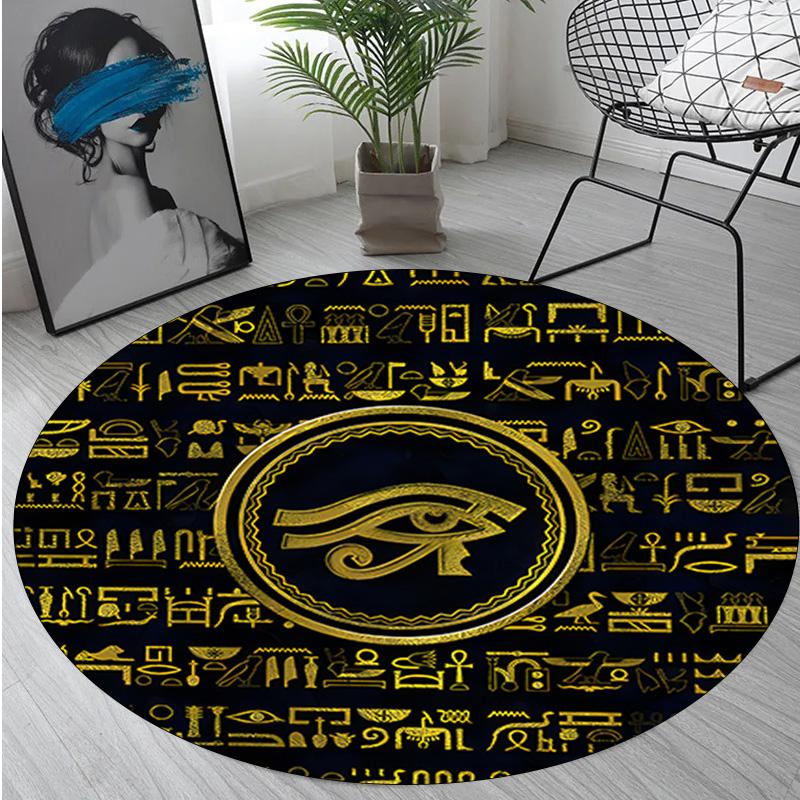 Pngtree the eye of horus 1414 Circular Rug Office Decorative Carpet For Living Room Bedroom Door Mat Floor Rug Computer Chair Area Rug
