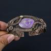 Purpurite Gemstone Jewelry Pure Copper Wire Wrapped Handmade Cuff/Bangle