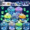Galaxy Glow-in-The-Dark Slime Set 9er Pack - Weltraumschleim mit Astronauten-, Alien- & UFO-Anhängern, DIY-Schleim-Set Sensorische Spielzeuge, Schleim-Partygeschenke für Kinder