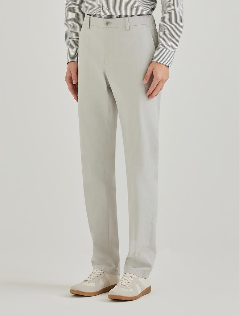 FERRAROMILANO Cotton Spandex Twill Washed Pants Light Grey (Am0Esl10332)